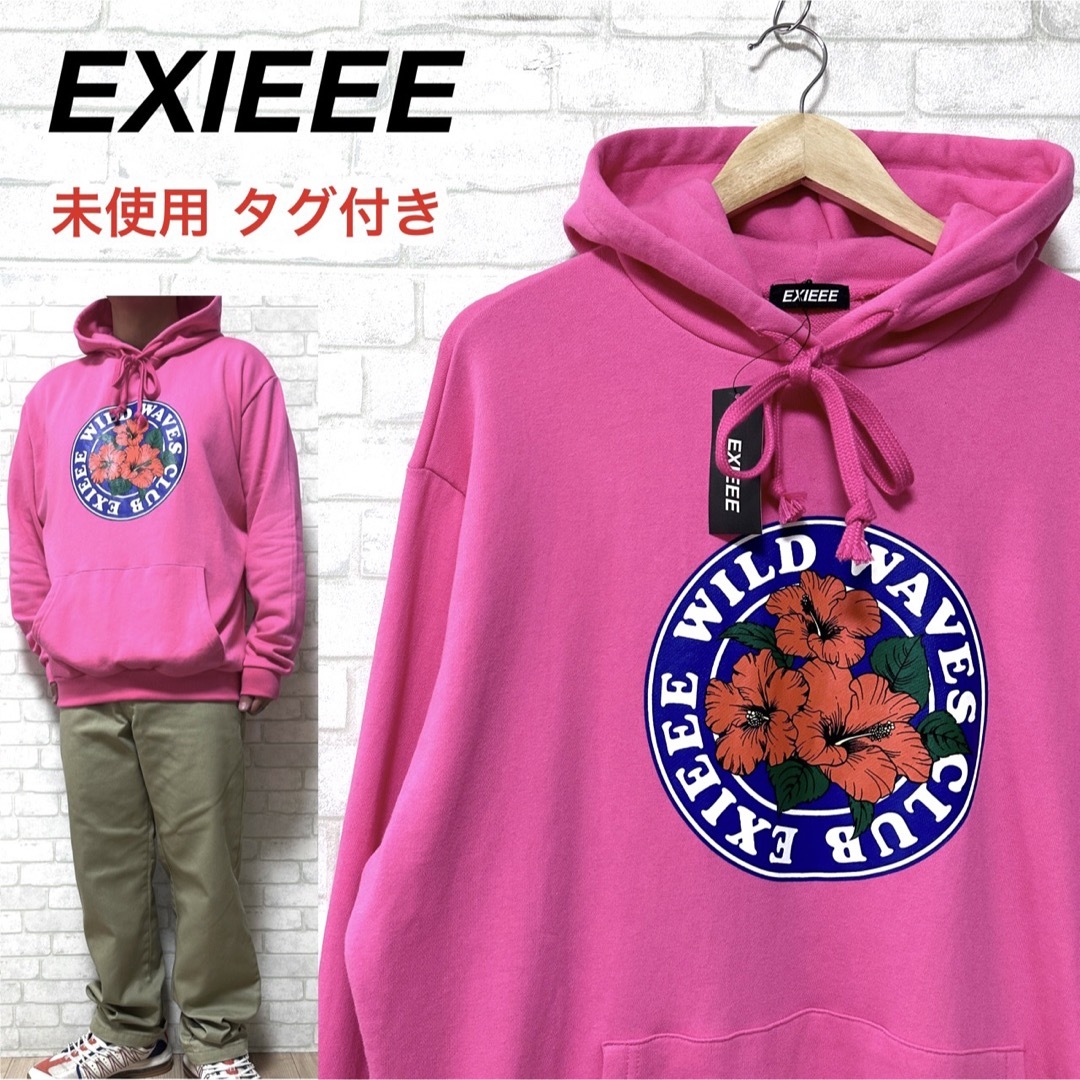 ☆未使用タグ付き☆ EXIEEE イグジー 美色 ハイビスカス フーディ メンズのトップス(パーカー)の商品写真