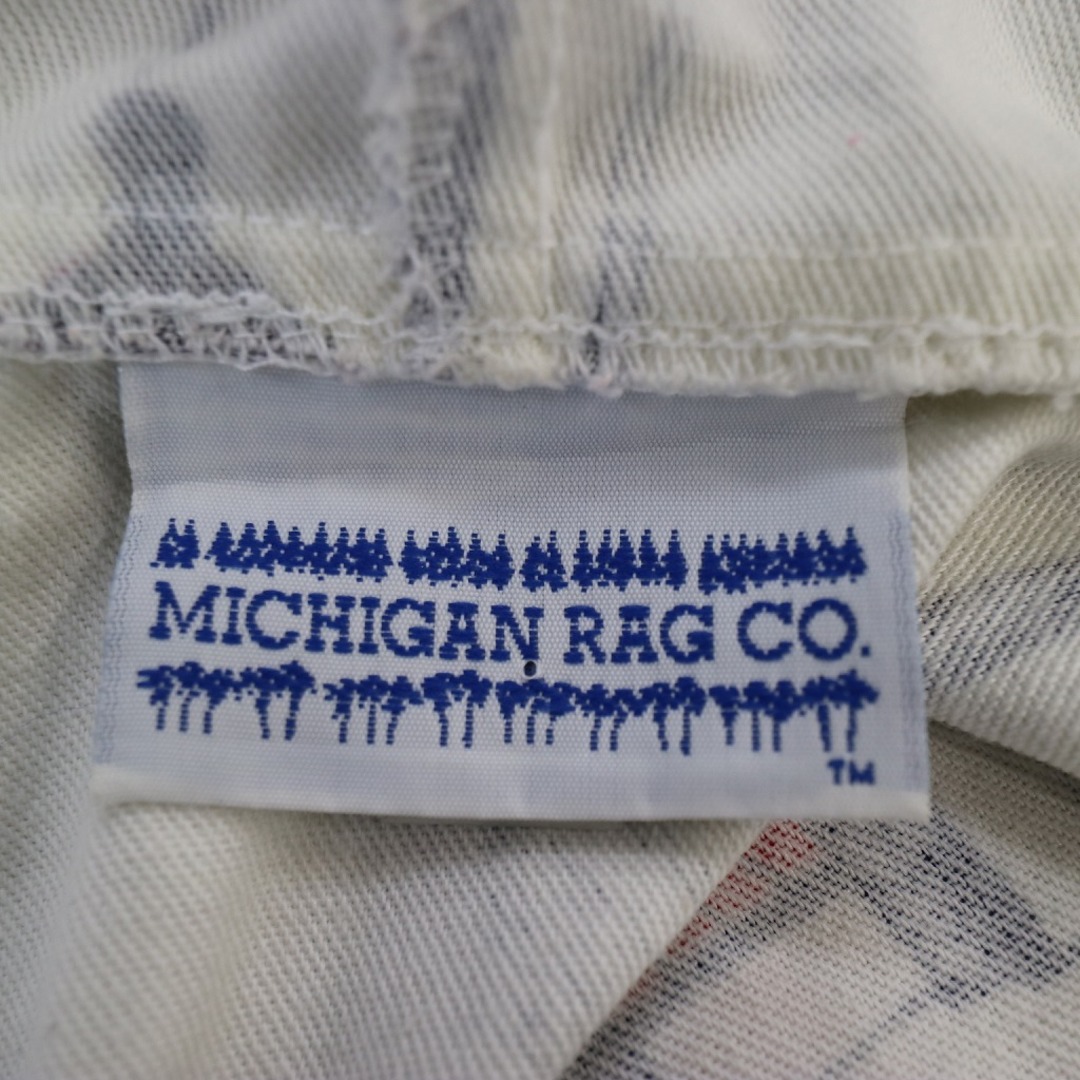 SALE/ MICHIGAN RAG CO. フード付き ジャケット アメカジ 灯台総柄 ホワイト (メンズ M)   N8303