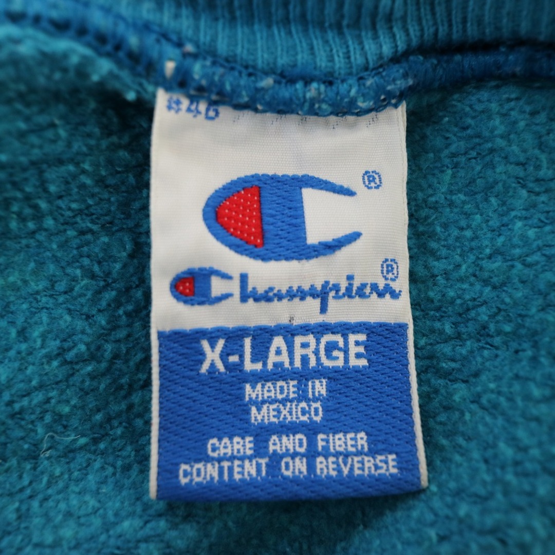 Champion(チャンピオン)のSALE/ 90年代 Champion チャンピオン スウェット 刺繍  アメカジ ブルー (メンズ XL) 中古 古着 N8304 メンズのトップス(スウェット)の商品写真