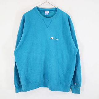 チャンピオン(Champion)のSALE/ 90年代 Champion チャンピオン スウェット 刺繍  アメカジ ブルー (メンズ XL) 中古 古着 N8304(スウェット)