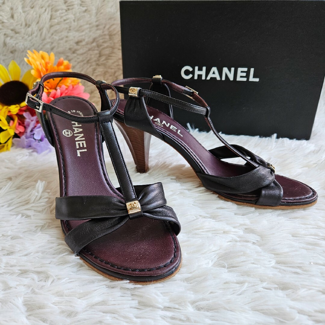 美品 ✨️ CHANEL シャネル サンダル ミュール ココマーク 37 1/2