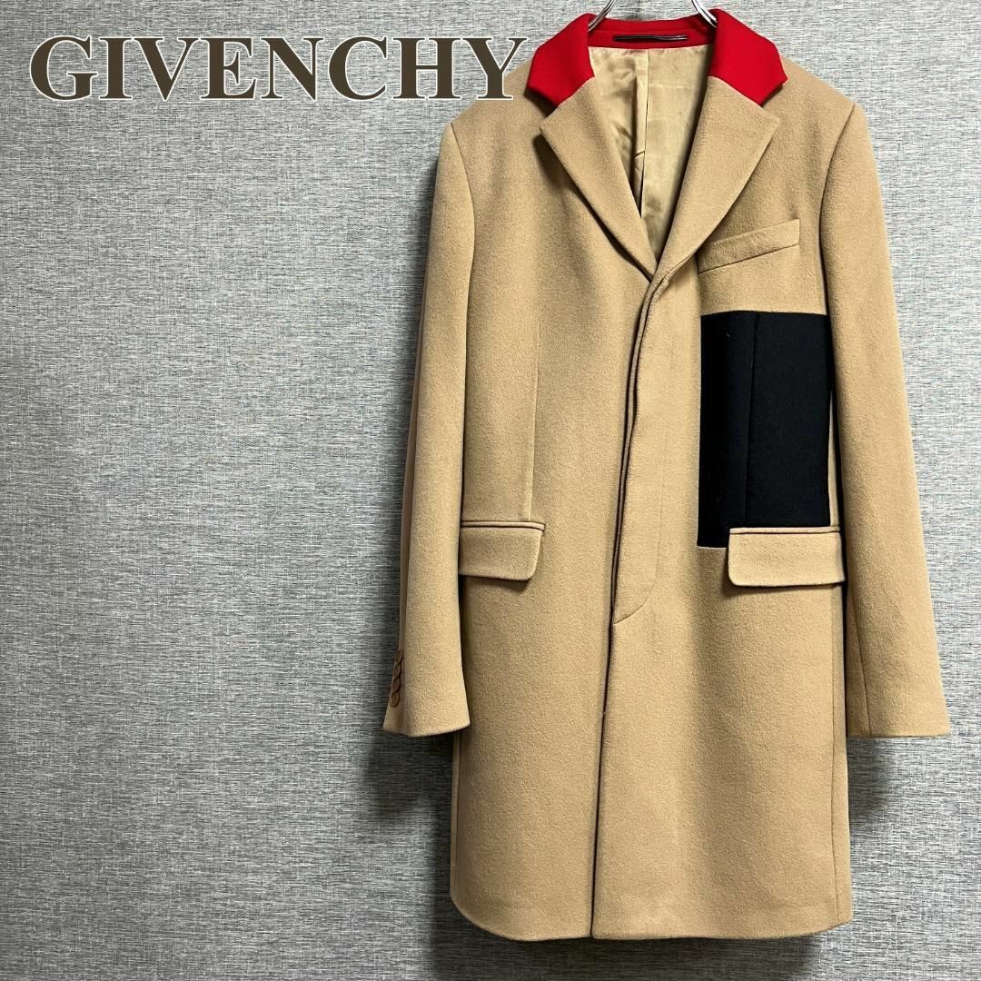 ジバンシー GIVENCHY チェスターコート ロングコート カラーブロック