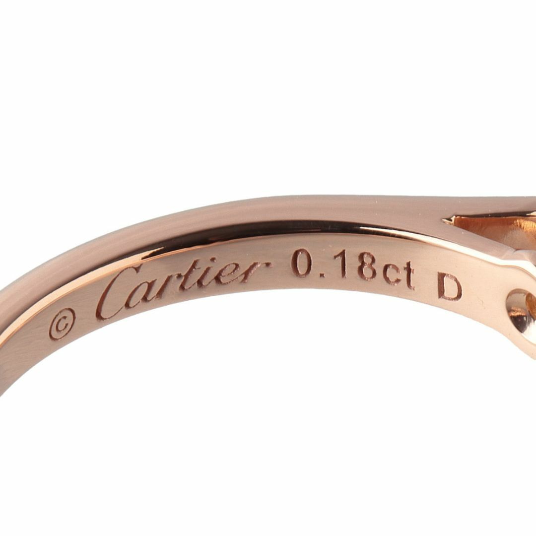 Cartier(カルティエ)のカルティエ ソリテール リング ダイヤ0.18ct D-VVS2-EX #46 AU750PG GIA鑑定書 箱 CARTIER【13407】 レディースのアクセサリー(リング(指輪))の商品写真