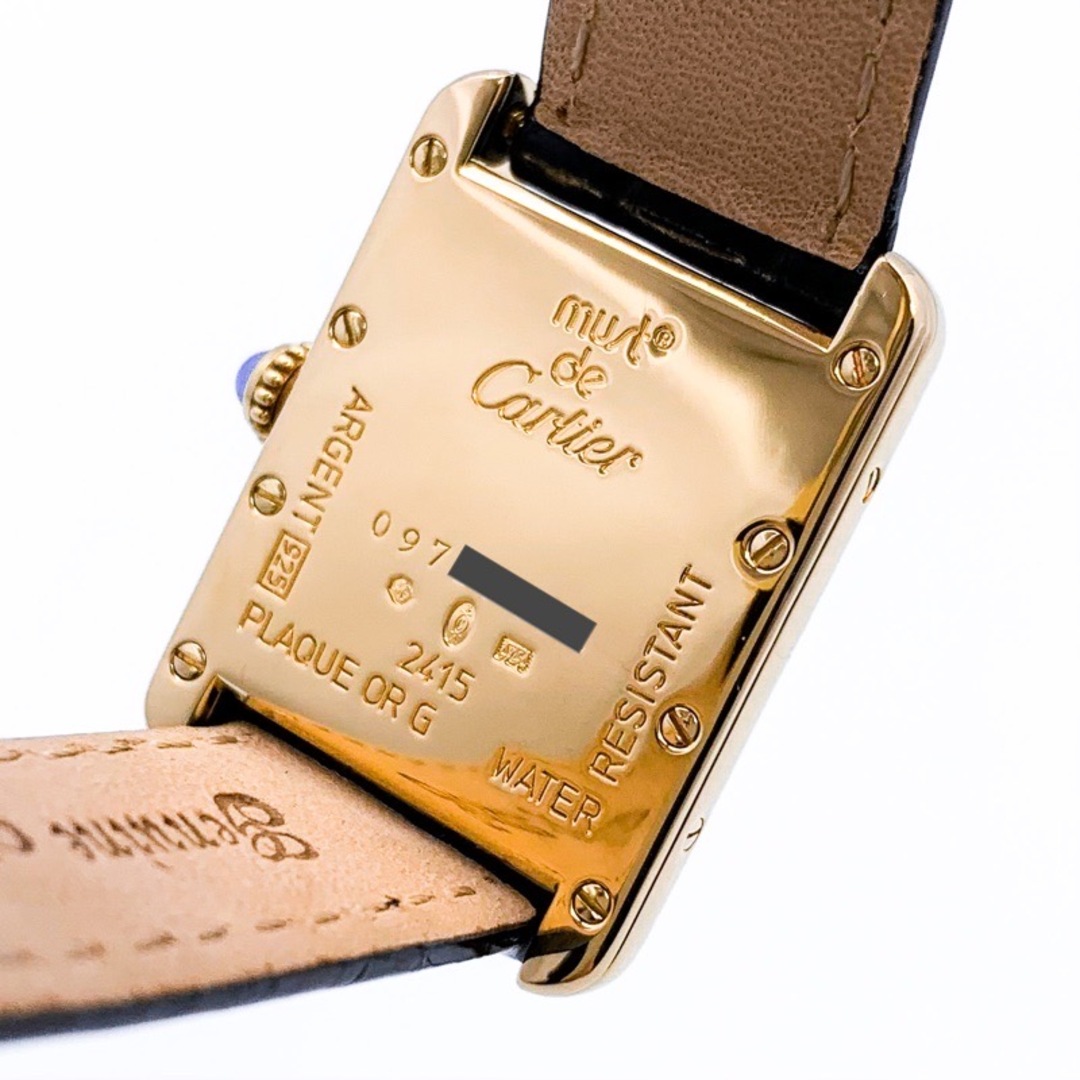 Cartier(カルティエ)の【仕上済/ベルト2種】カルティエ マストタンク SM ホワイトローマン文字盤 ゴールド ダイヤ シルバー レディース 腕時計 CARTIER 時計 レディースのファッション小物(腕時計)の商品写真