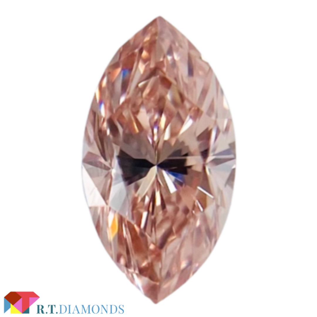 FANCY ORANGY PINK 0.215ct MQ/RT2259/CGL