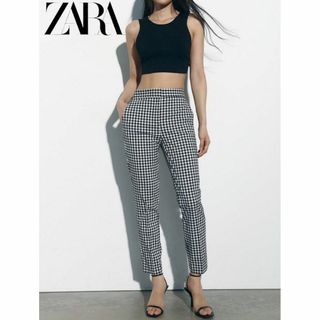 ザラ(ZARA)の17 ZARA チェック ジョガーウエストパンツ S(カジュアルパンツ)