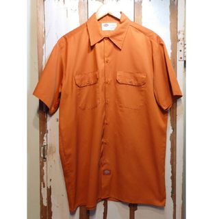 ディッキーズ(Dickies)の☆US古着Dickiesワークシャツ/アンバーオレンジ/ワークシャツ/L(シャツ)