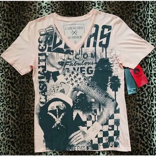 ☆ CASUALTIES Vネック Tシャツ 新品 S☆(Tシャツ/カットソー(半袖/袖なし))