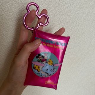 ディズニー(Disney)のディズニー　カラビナ付きケース　ピンク(キャラクターグッズ)