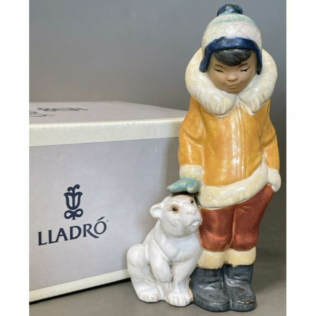 希少】LLRADRO リヤドロ 子熊とエスキモー グレス 置物 リアドロ