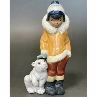希少】LLRADRO リヤドロ 子熊とエスキモー グレス 置物 リアドロ