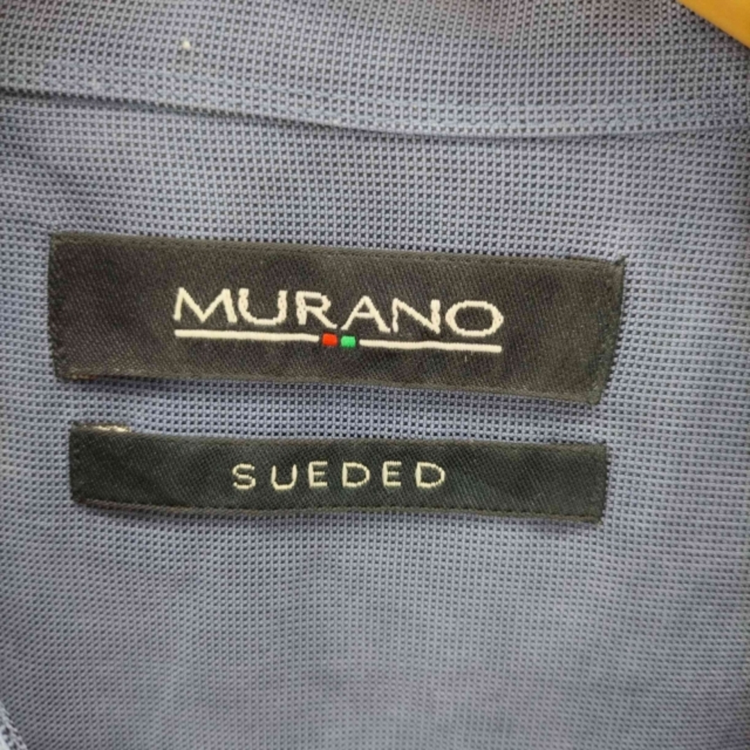 MURANO(フルギ) SUEDED フェイクスウェード バンドカラーシャツ