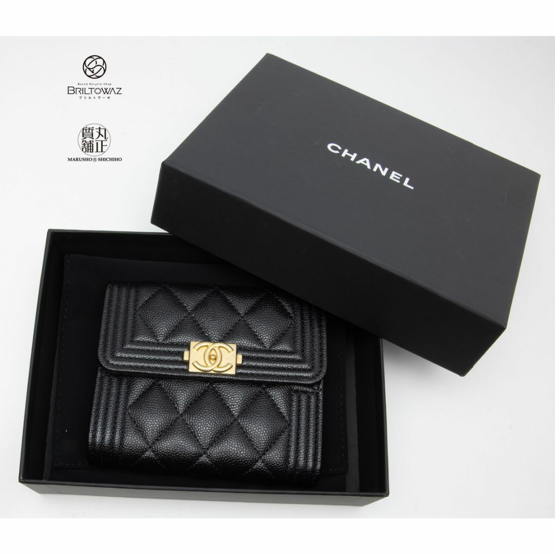 CHANEL - シャネル BOY CHANEL スモールフラップウォレット A80734