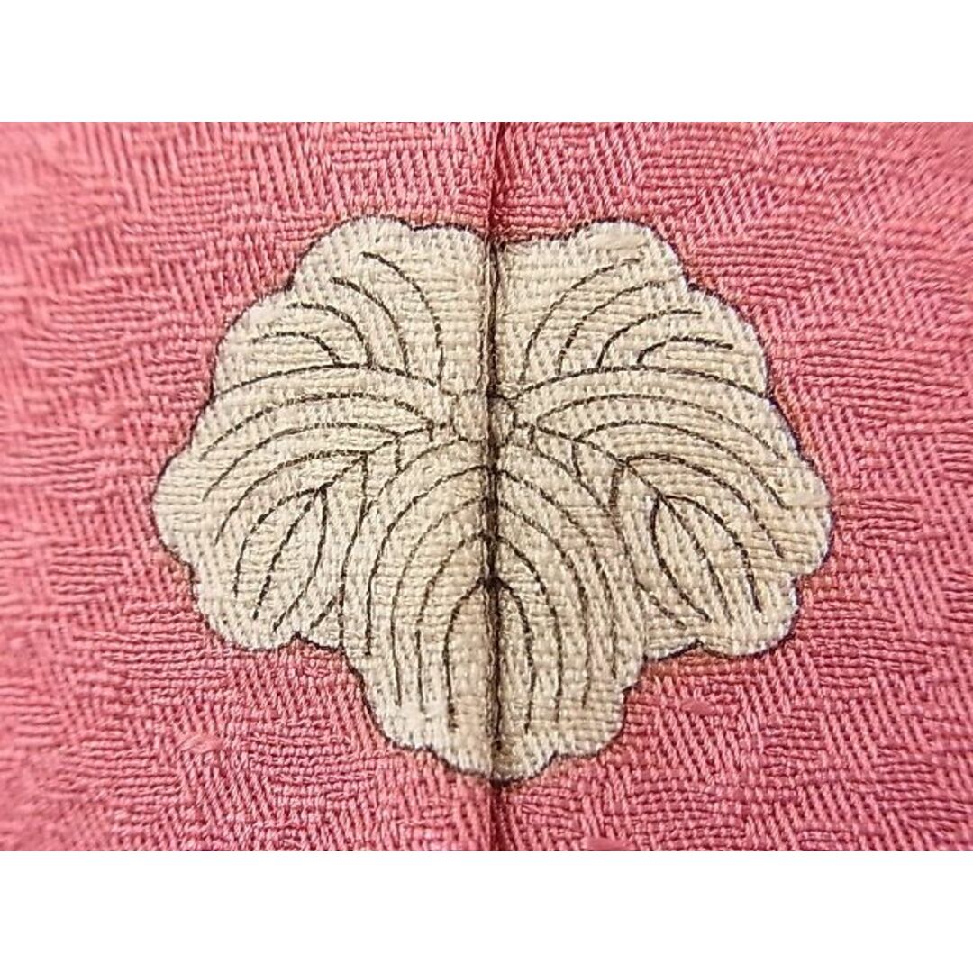 平和屋野田店□上質な色無地 紋意匠 甚三紅色 逸品 n-hj3378の通販 by
