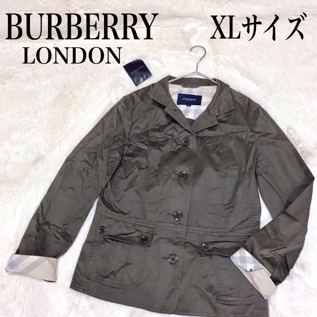 BURBERRY - 美品 大きいサイズ BURBERRY ノバチェック カーキー