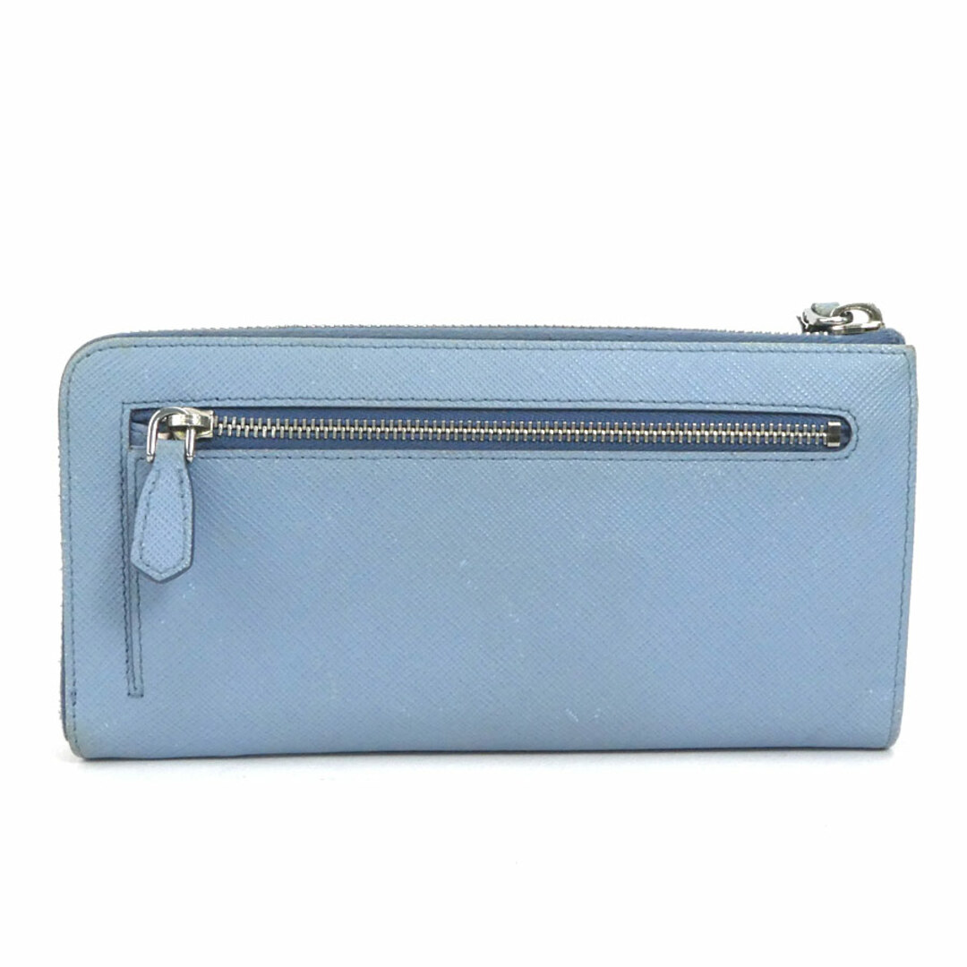 PRADA - プラダ PRADA L字ファスナー長財布 ロゴ リボン レザー ライト