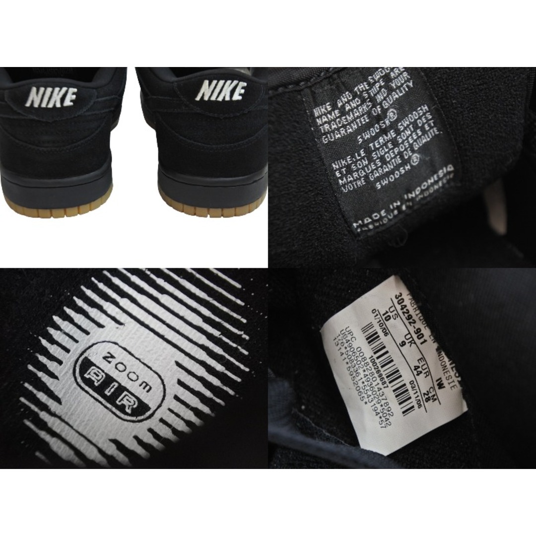 NIKE(ナイキ)の新品未使用 NIKE DUNK LOW PRO SB ナイキ ダンク ロウ プロ エスビー スウェード レザー ブラック ホワイト ベージュ 10 54117 レディースの靴/シューズ(ブーツ)の商品写真