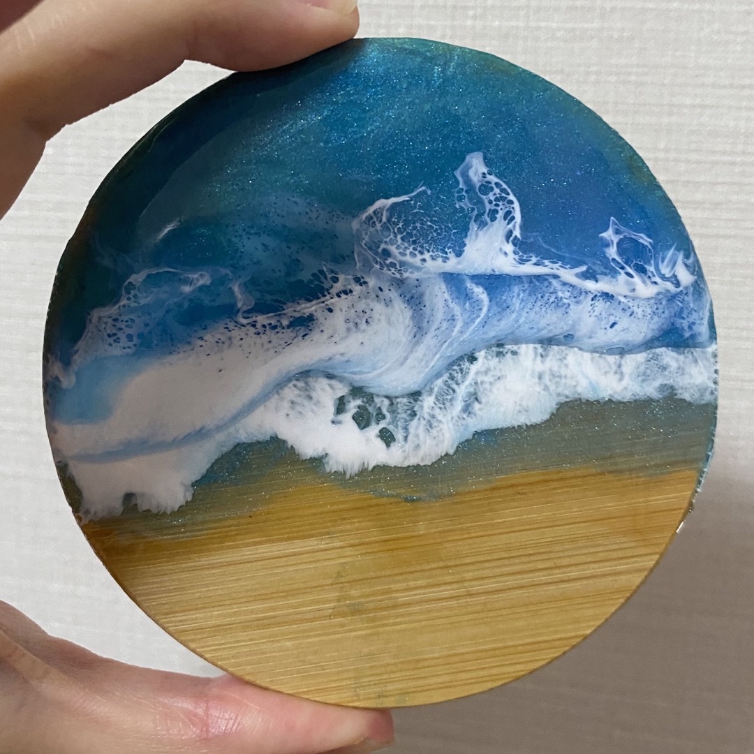 レジンアート 海 コースター オーシャンアート 海 オーシャンパネルの