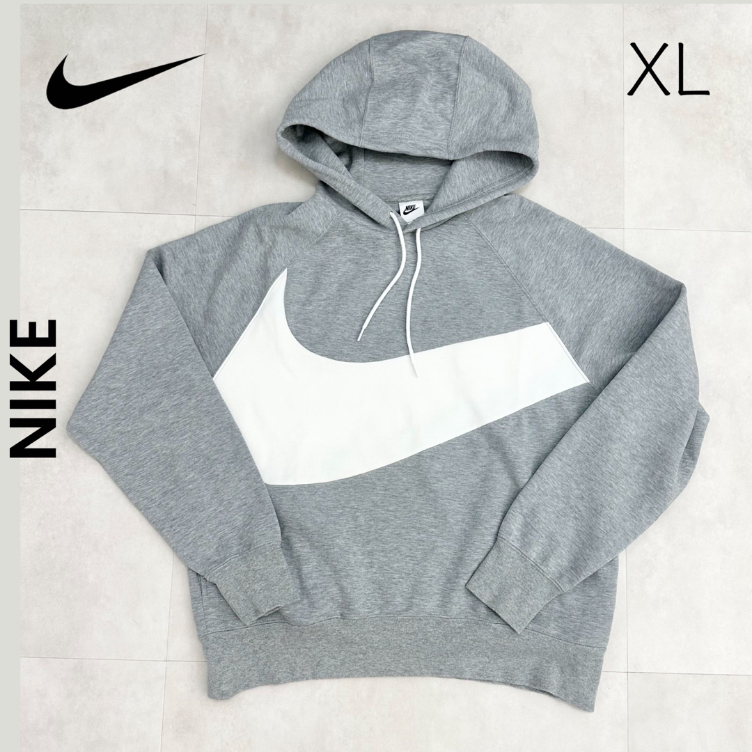 【NIKE】XL グレー プルオーバー パーカー フーディー