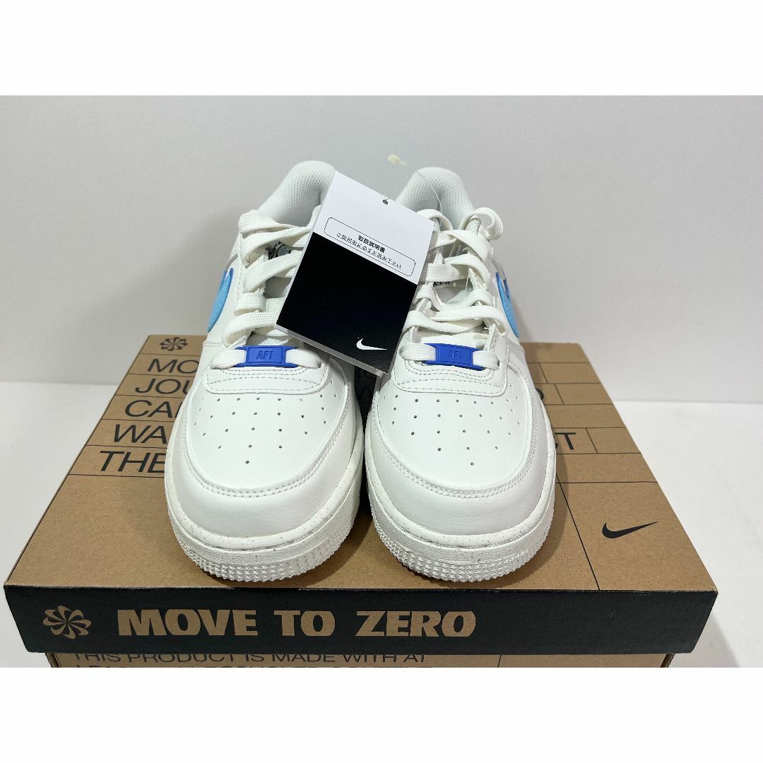 NIKE - 【新品】24cm NIKE エアフォース1 GS セイル/ミディアムブルー