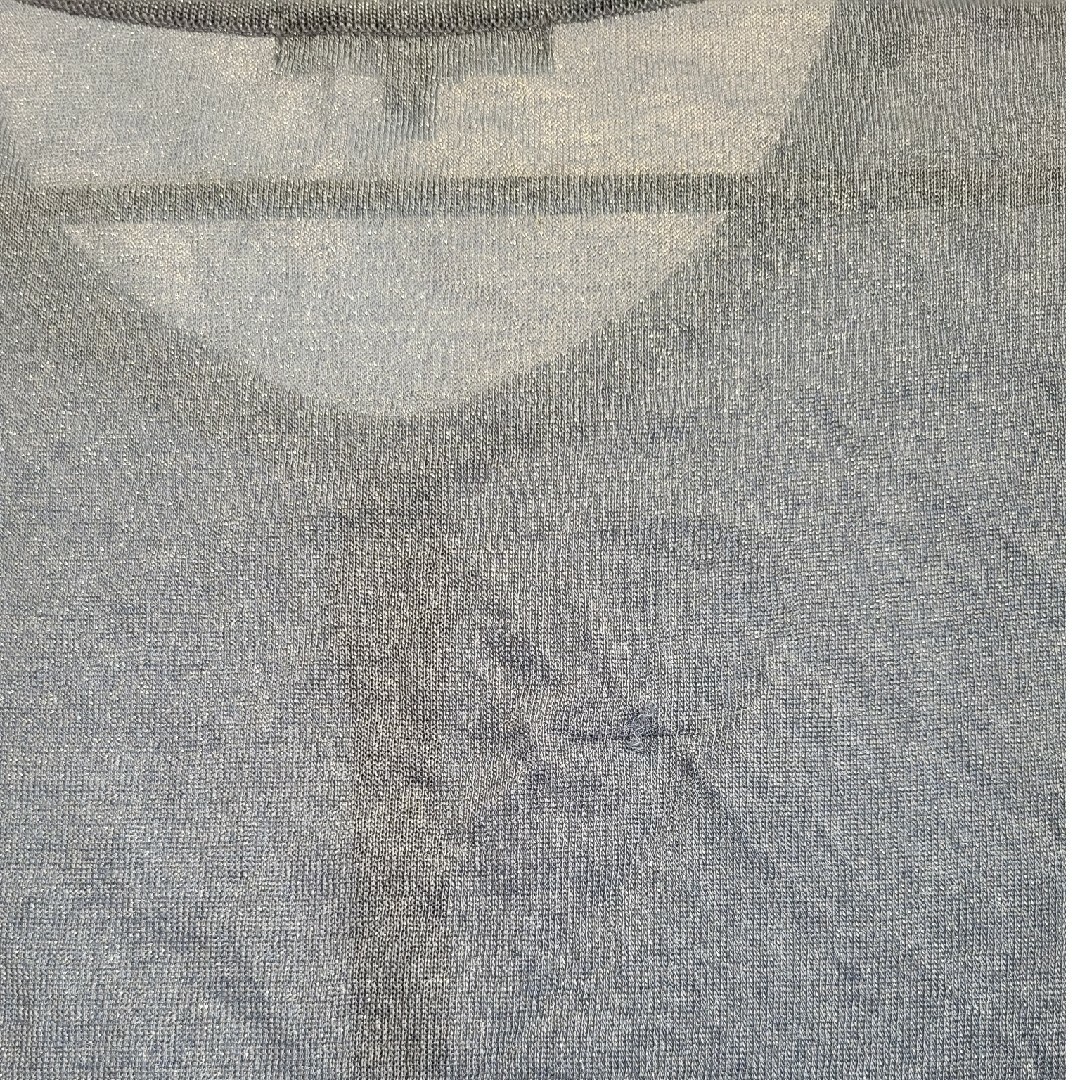 LAURA ASHLEY(ローラアシュレイ)のローラアシュレイ　七分袖カーディガン　ブルー レディースのトップス(カーディガン)の商品写真