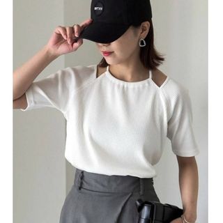 トゥデイフル(TODAYFUL)の新品未使用　Riberry ホルターネックテレコトップス(Tシャツ(半袖/袖なし))