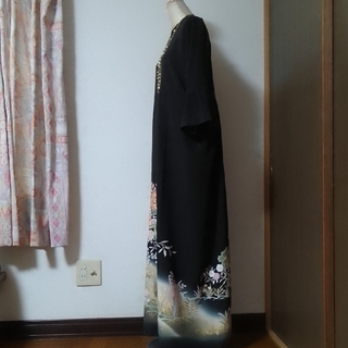 着物リメイクワンピース留袖ドレス竹梅豪華刺繍