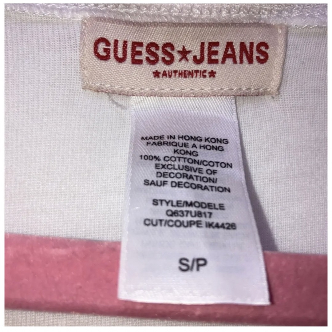 GUESS(ゲス)の★GUESS★ゲス キラキラ Tシャツ ホワイト 白 白Tシャツ ハワイで購入 レディースのトップス(Tシャツ(半袖/袖なし))の商品写真