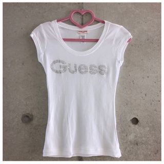 ゲス(GUESS)の★GUESS★ゲス キラキラ Tシャツ ホワイト 白 白Tシャツ ハワイで購入(Tシャツ(半袖/袖なし))