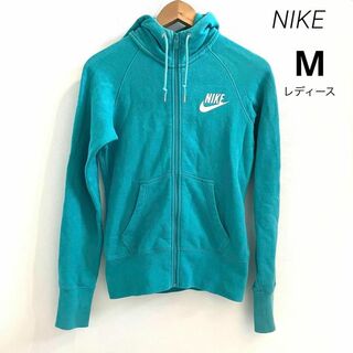 ナイキ(NIKE)のNIKE レディース ジップアップパーカー ナイキロゴ 綿  Mサイズ(パーカー)