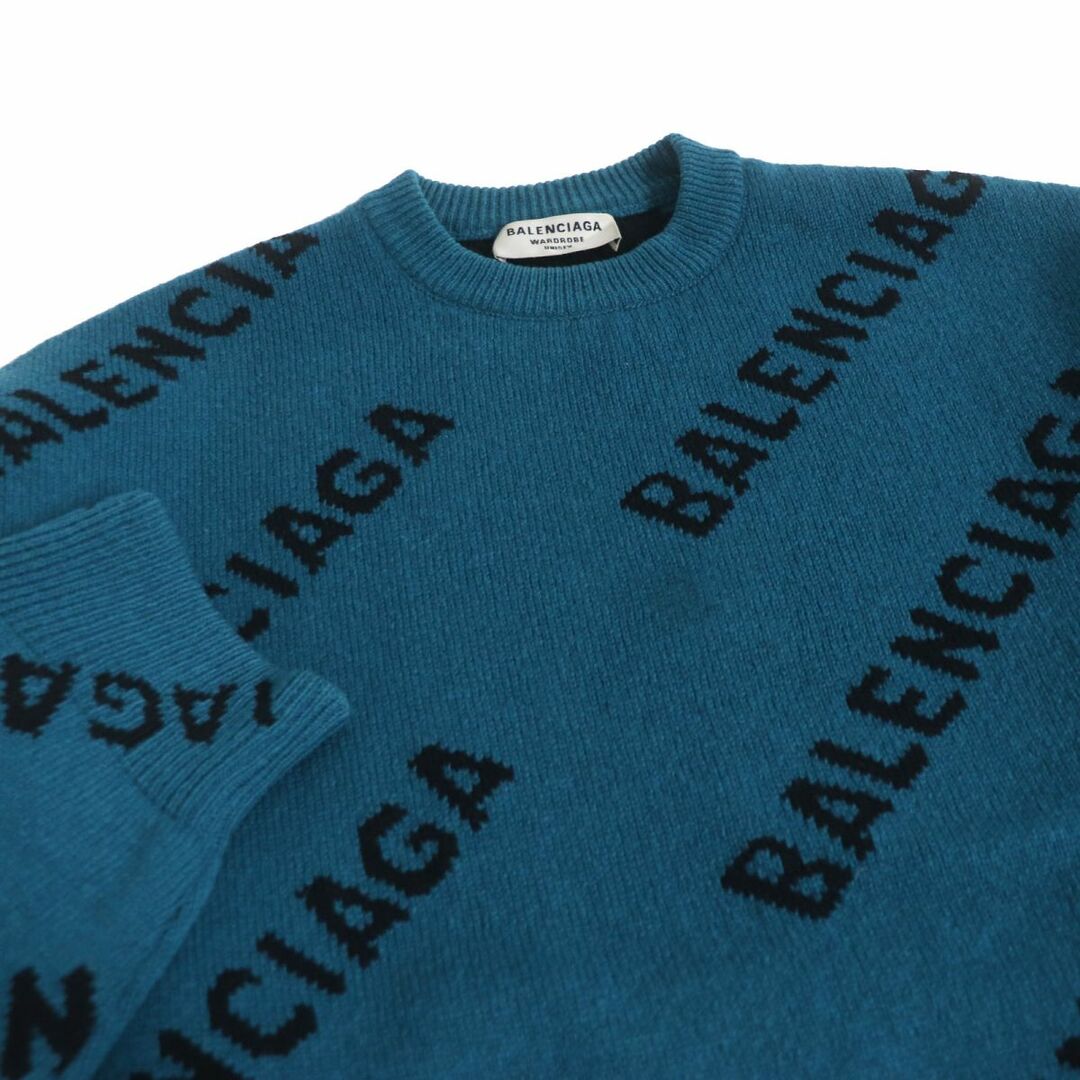 美品□21AW BALENCIAGA/バレンシアガ 657520 ジャガード ロゴ総柄