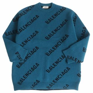 BALENCIAGA オールロゴ　ジャガード　ニットセーター