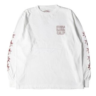 スタンダードカリフォルニア(STANDARD CALIFORNIA)のSTANDARD CALIFORNIA スタンダードカリフォルニア Tシャツ サイズ:L ワンポイント スリーブ プリント ロングスリーブ Tシャツ SD Clap Your Hands Long Sleeve T-Shirt トップス 長袖 カットソー ロンT ホワイト 白 日本製 【メンズ】【中古】(Tシャツ/カットソー(七分/長袖))