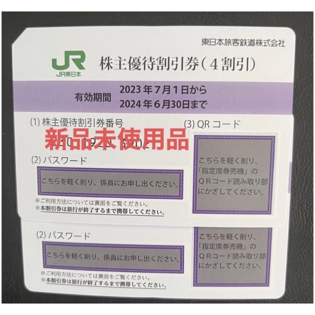 JR東日本株主優待割引券　２枚組