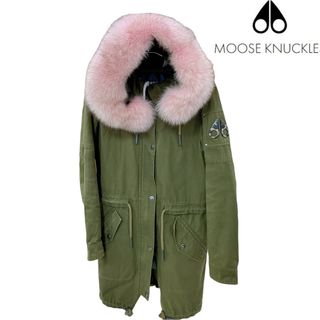 MOOSE KNUCKLES - ムースナックルズ モッズコート ピンク フォックス ... UNITED ARROWS 代官山)MOOSE KNUCKLES ムースナックルズ ファー モッズコート サイズS オリーブ×ピンク ロングコート