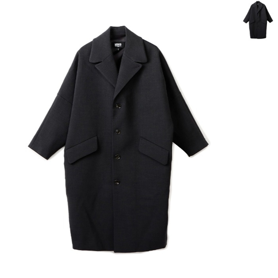 MM6 Maison Margiela エムエムシックスメゾンマルジェラ 20AW OVER COAT オーバーコート ロングジャケット ブラック S52AM0153