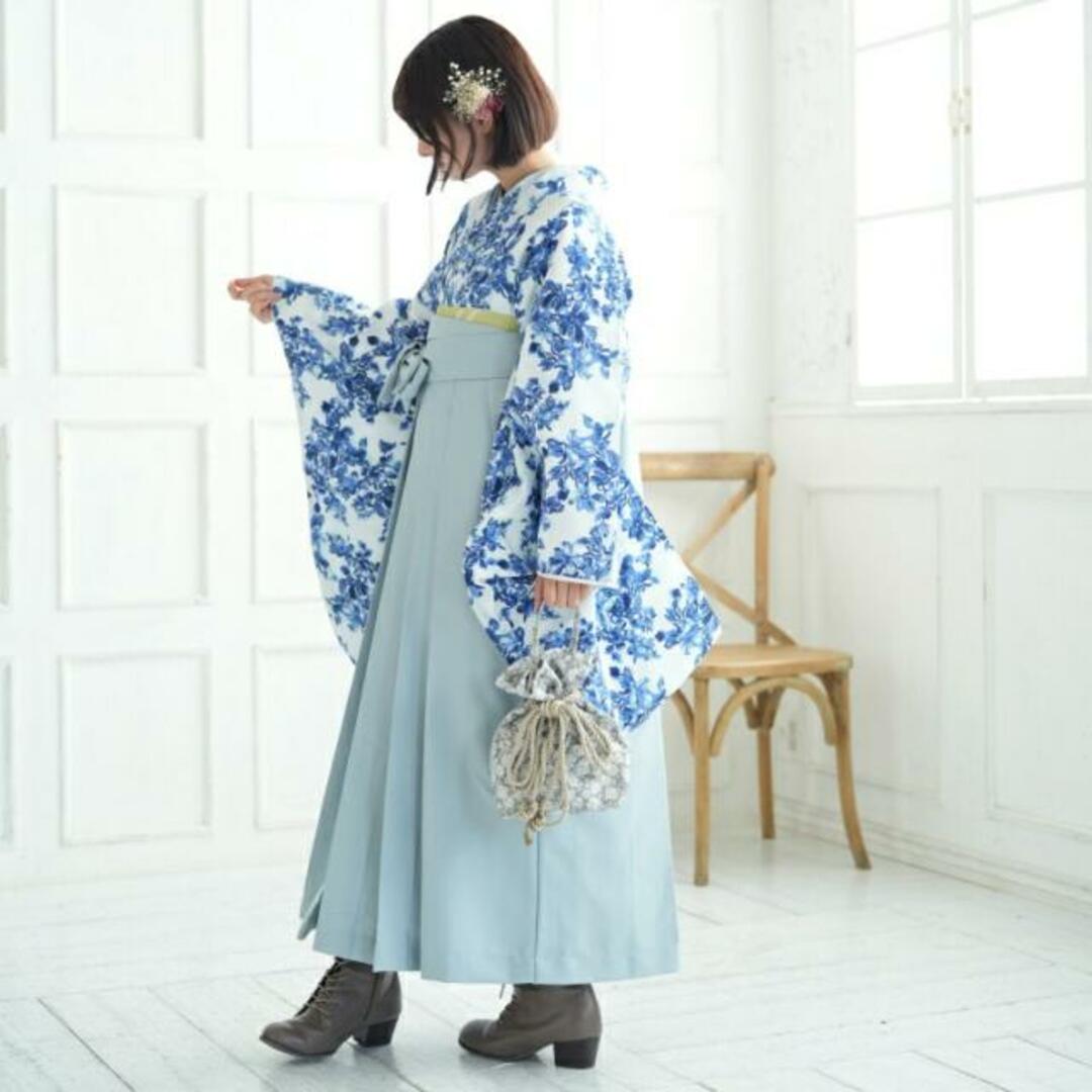 utatane 2尺袖着物 袴 2点セット 袴91cm(身長153-158cm) 袴セット