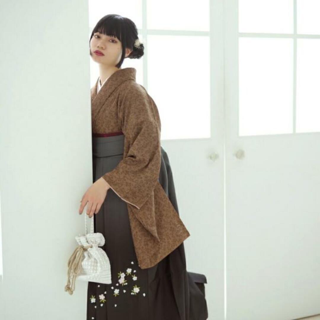 ニコアンティーク 2尺袖着物 袴 2点セット 袴91cm(身長153-158cm) 袴