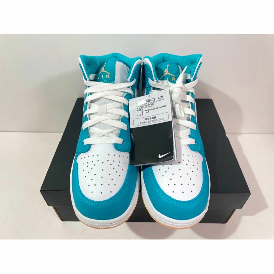 新品未使用 AirJordan1 Mid GS Aquatone 24.5cm