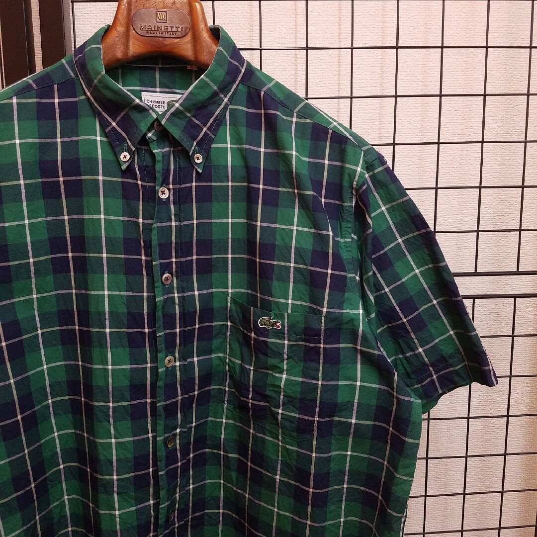 90's CHEMISE LACOSTE S/S Check Shirts