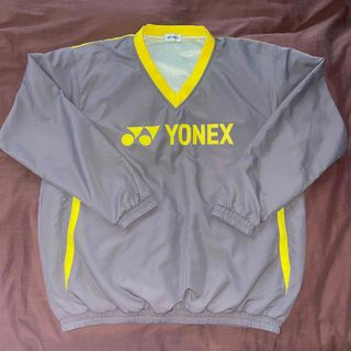 ヨネックス(YONEX)の専用出品❗️ YONEX プルオーバー ナイロンジャケット グレー L メッシュ(バドミントン)