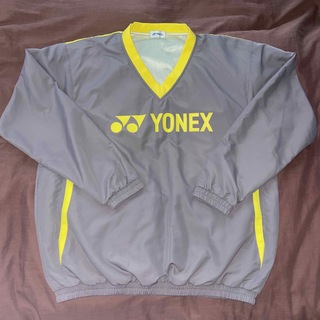 ヨネックス(YONEX)の専用出品❗️ YONEX プルオーバー ナイロンジャケット グレー L メッシュ(バドミントン)