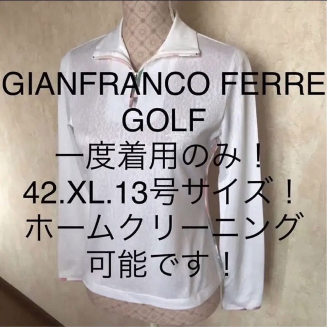 Gianfranco FERRE(ジャンフランコフェレ)の☆GIANFRANCO FERRE/ジャンフランコフェレ☆長袖ポロシャツ42 スポーツ/アウトドアのゴルフ(ウエア)の商品写真