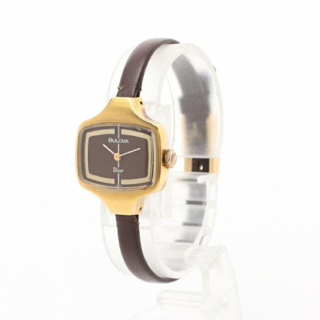 Christian Dior - BULOVA レディース 腕時計 手巻き GP レザー