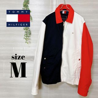 トミーヒルフィガー(TOMMY HILFIGER)の【美品】TOMMY HILFIGER トリコカラージャケット ライトアウター(ブルゾン)