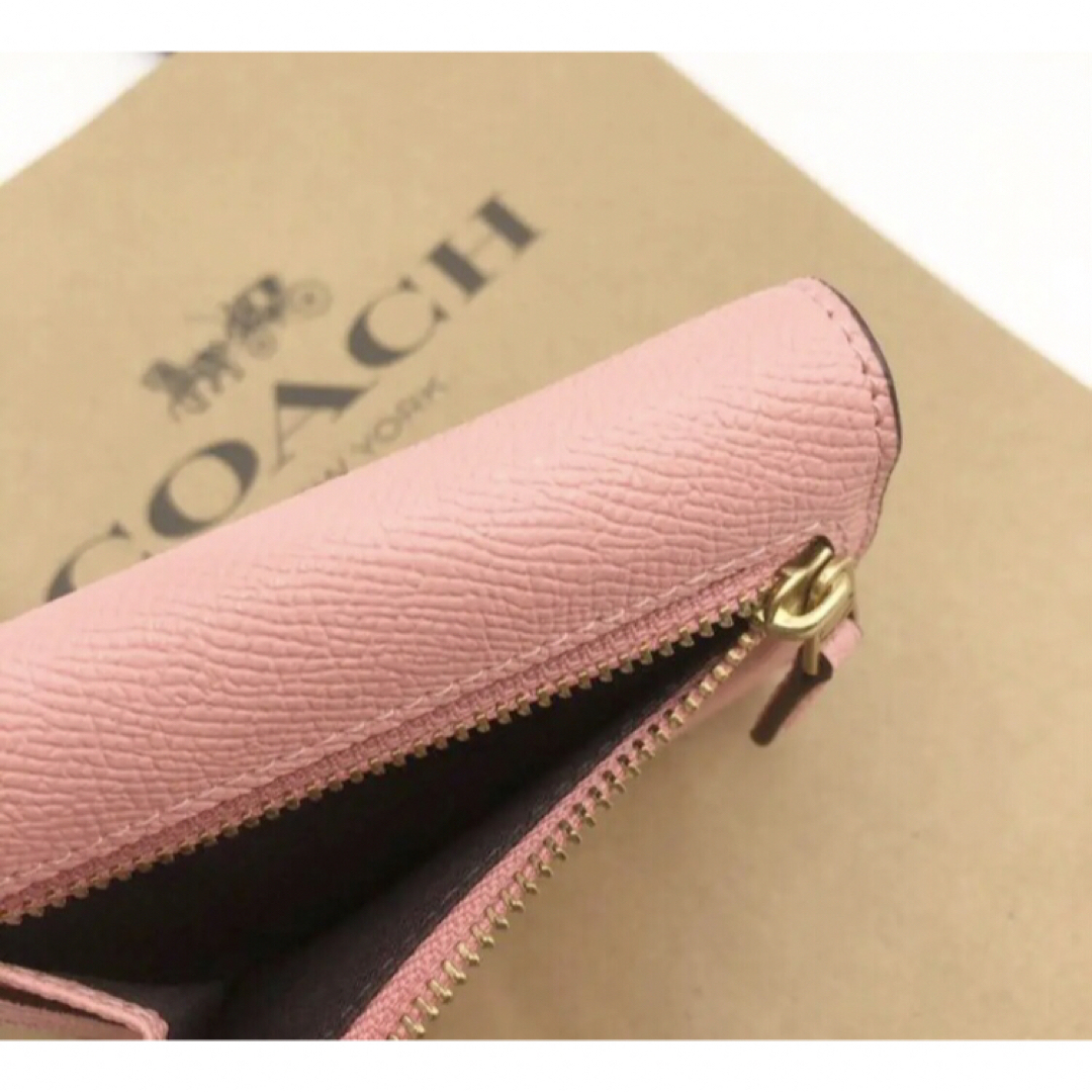 COACH(コーチ)の【COACH☆新品】ウィン スモール ウォレット！ピンク！クロスグレイン レザー レディースのファッション小物(財布)の商品写真