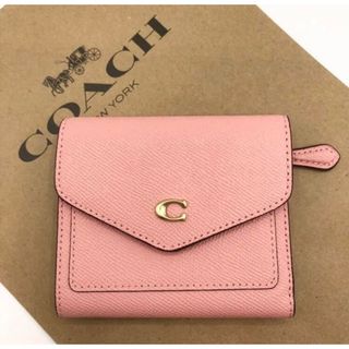 コーチ(COACH)の【COACH☆新品】ウィン スモール ウォレット！ピンク！クロスグレイン レザー(財布)