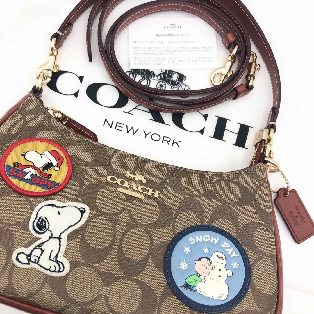 【COACH X PEANUTS】テリ ショルダー バッグ☆シグネチャー☆パッチ