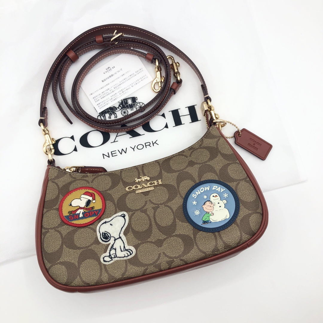 【COACH X PEANUTS】テリ ショルダー バッグ☆シグネチャー☆パッチ