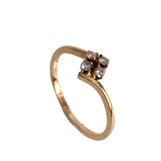 MIKIMOTO - 美品 ミキモト 2Pダイヤ 3粒 パール K18YG リング MG73の